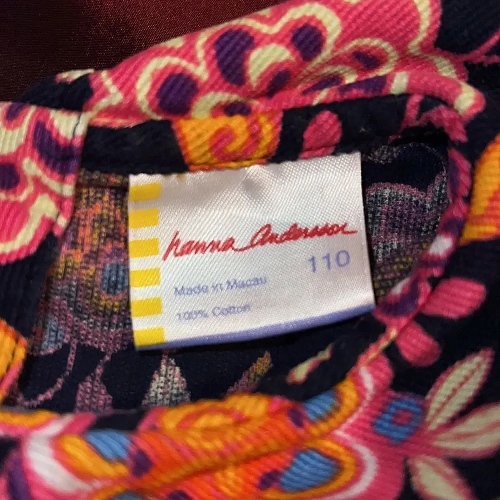 HANNA ANDERSSON girls corduroy autumn floral dress. Size 110 (5) - Picture 3 of 8